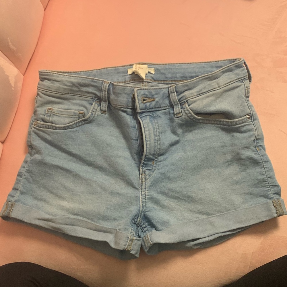 H&M denim shorts light blue denim